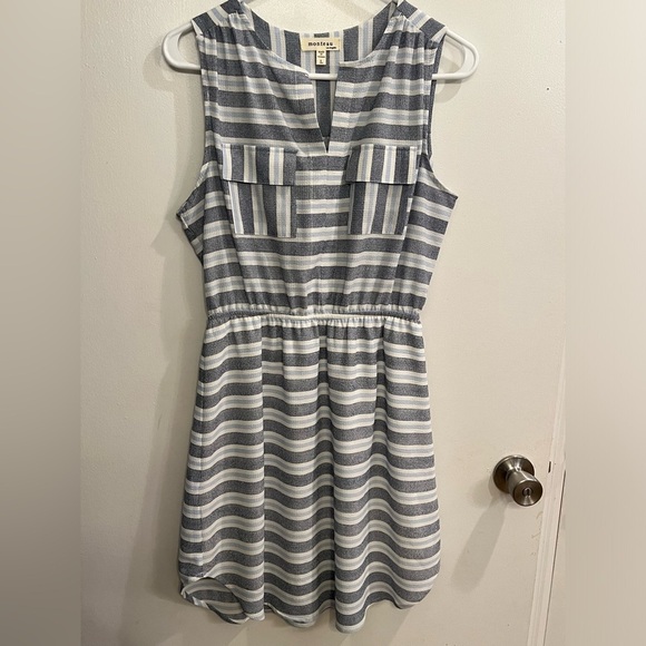 Monteau Striped Sleeveless Dress, size large - Picture 1 of 5